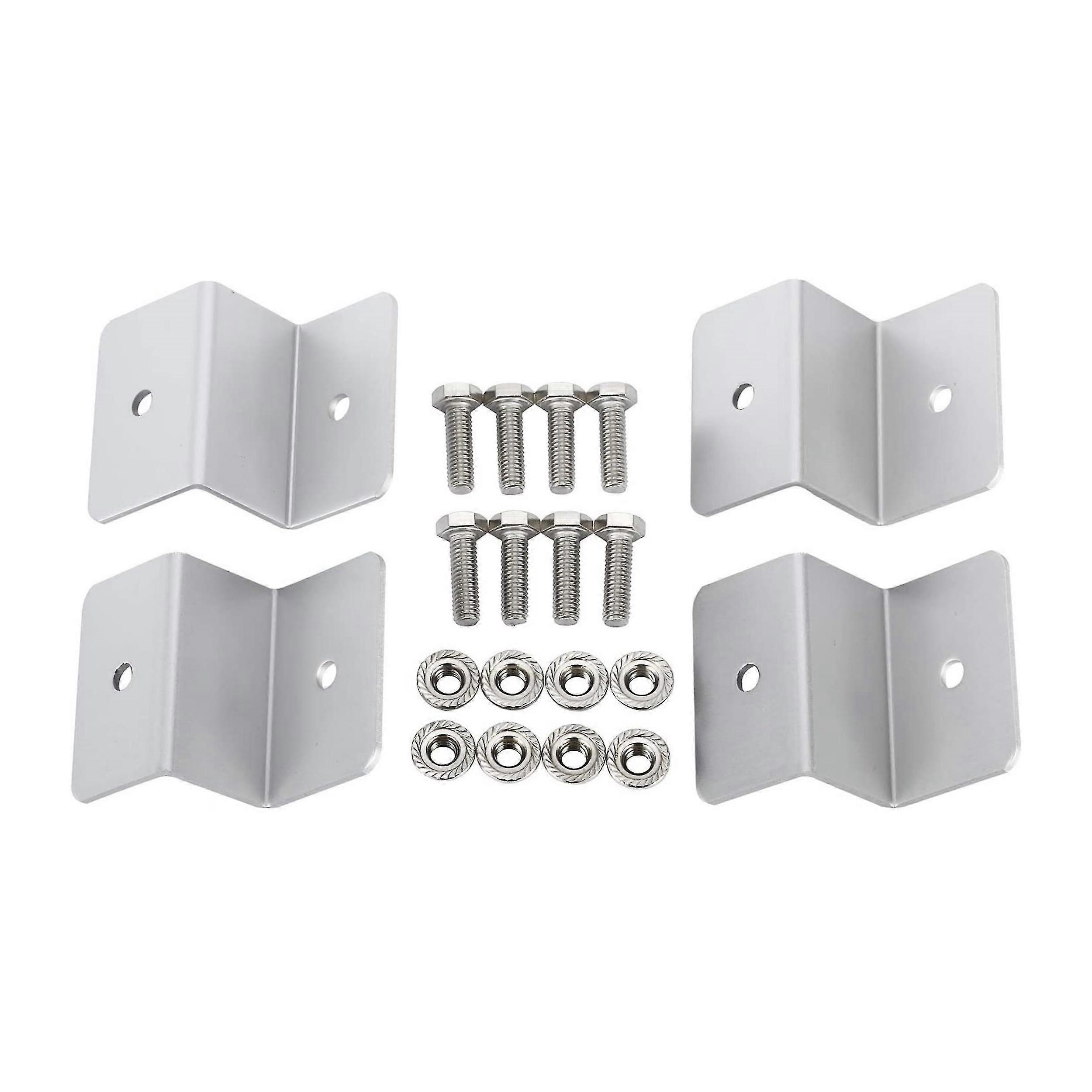 4pcs kit Solar Panel Brackets Aluminium 2 hole Z shape with hardware