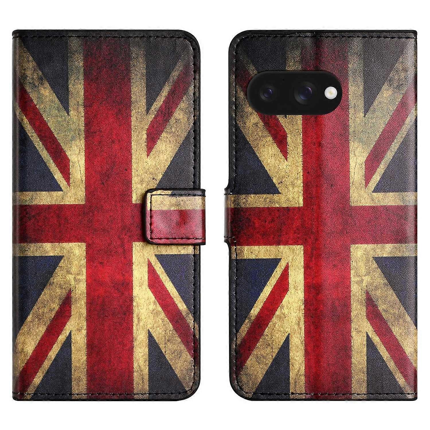For Google Pixel 9a Case Pattern Print PU Leather Wallet Phone Cover-Union Jack