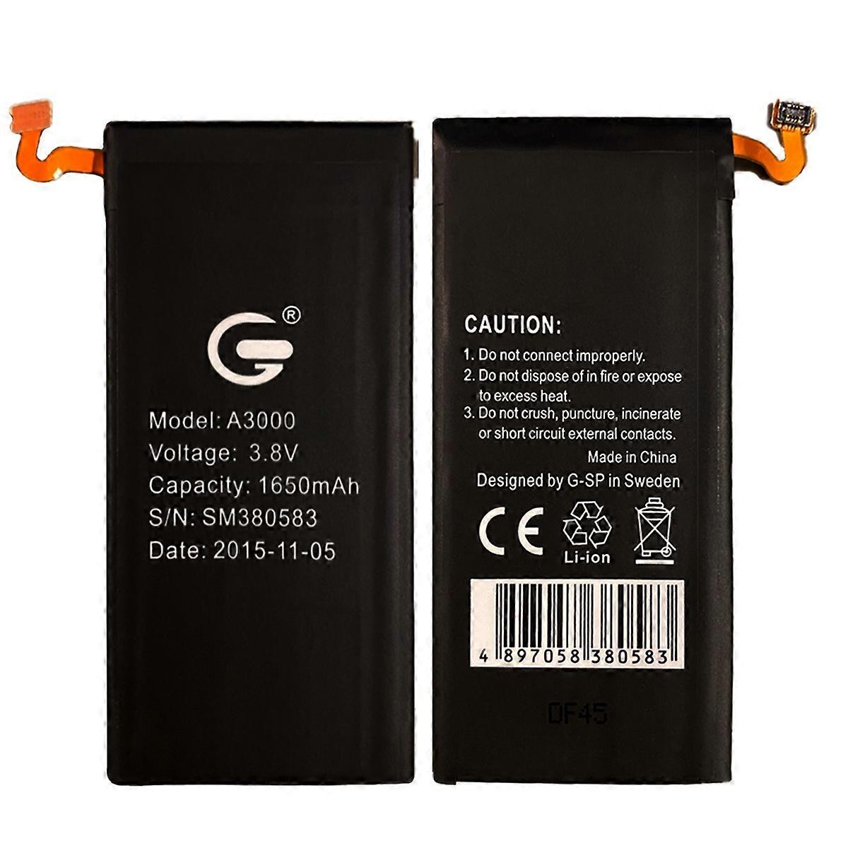För Samsung Galaxy A3 Batteri Premium