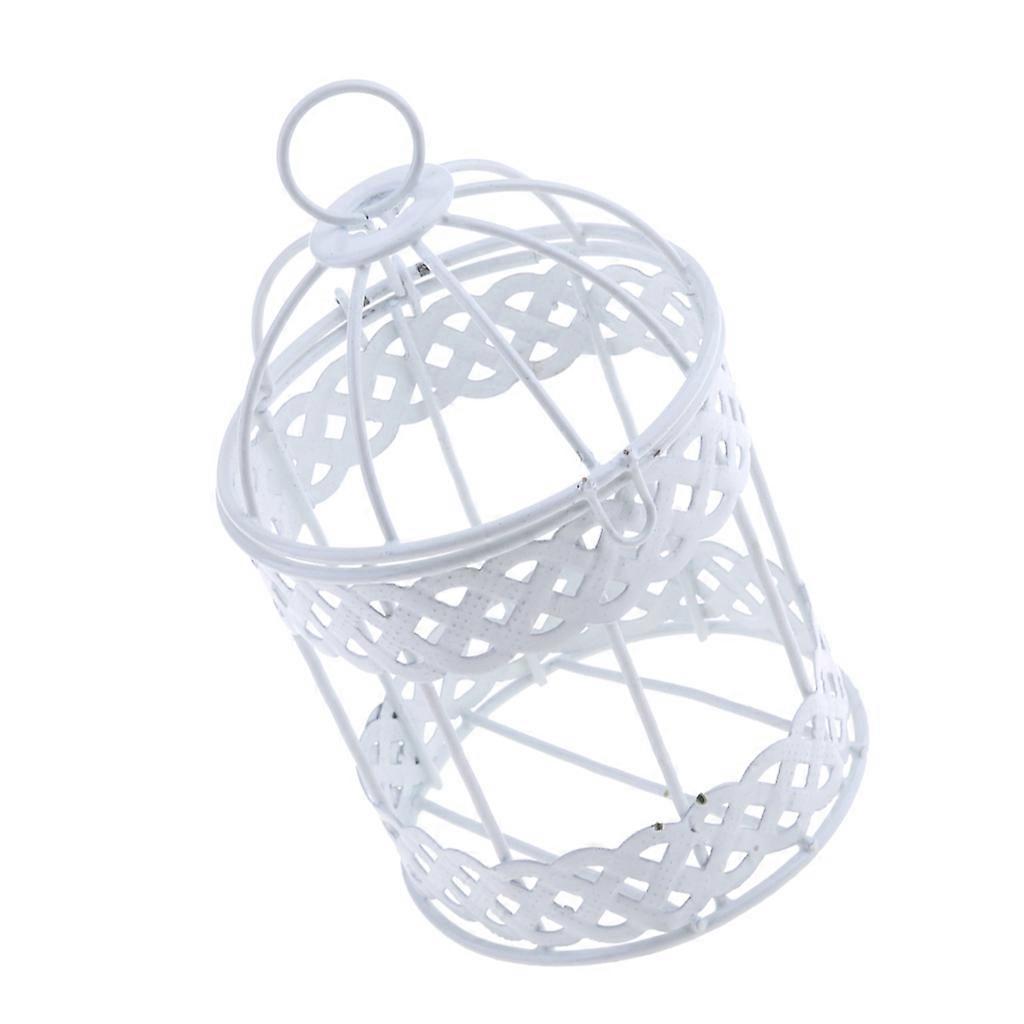 7cm Rustic Iron Wire Birdcage Shape Pot Hanging Planter Plant