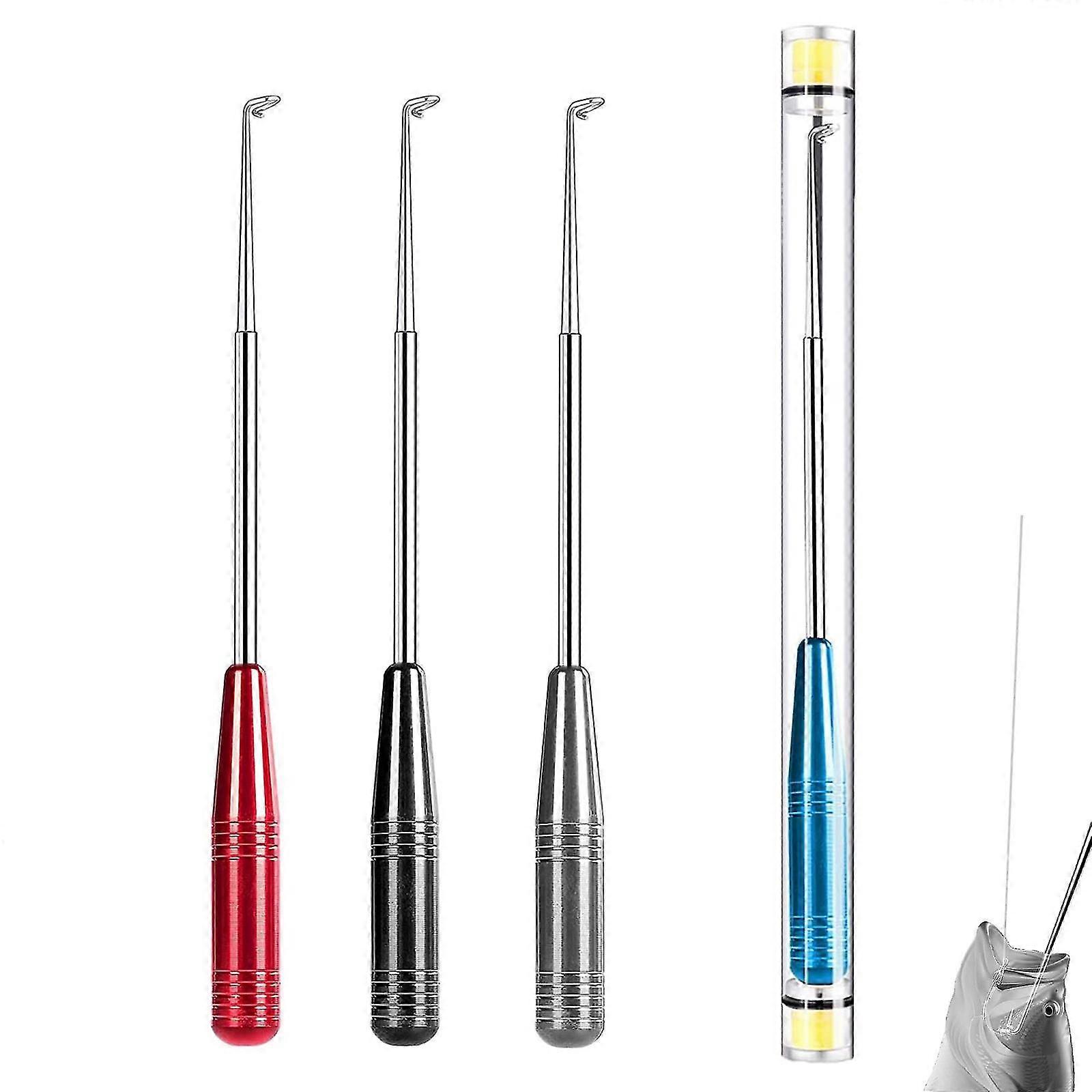 Fishhook Remover 4 Sett rustfritt stål Fiskekrok Demontering Tool Kit Dropper