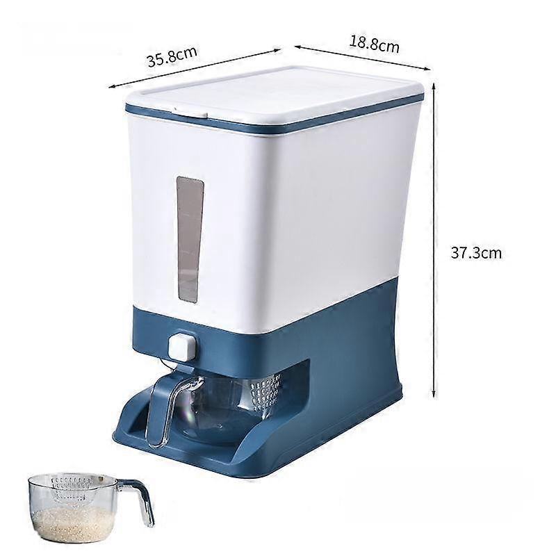 Insect-proof and Moisture-proof Sealed Rice Barrel with Automatic Rice Delivery and Large-capacity Thickened Plastic Storage Tank for Household Use.