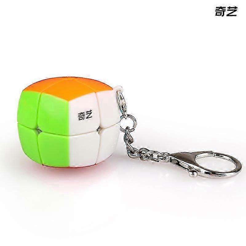 Qiyi KeyChain Stickerless Mini 3x3x3 Magic Cube Mini KeyChain Professional Educational Key Ring Cubo Magico Puzzle Toys for Kids