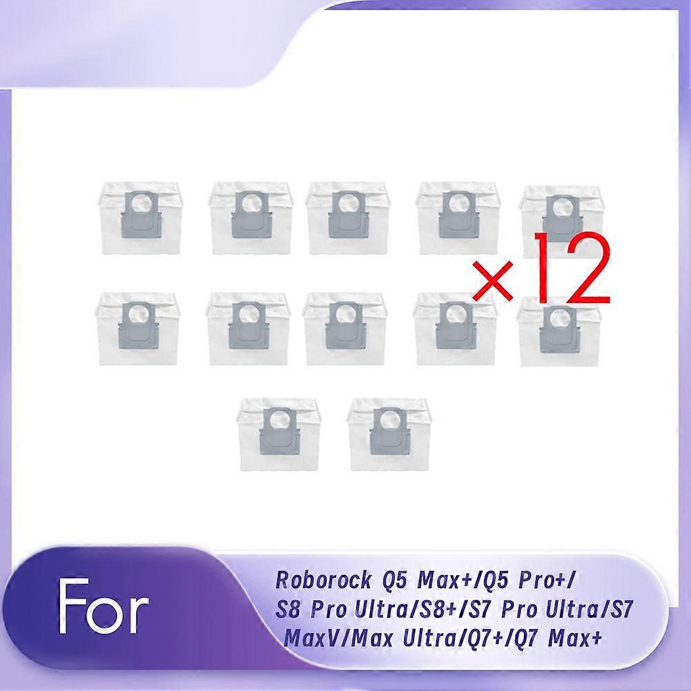 Dust Bags Replacement for Q5 Max+/Q5 Pro+/S8 Pro Ultra/S8+/S7 Pro Ultra/S7 MaxV/Max Ultra/+ Vacuum 12 Pcs