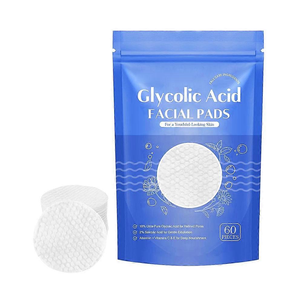 Glycolic Acid Peel Pads with Vitamins B3,B5 & C, E, Exfoliating Polish