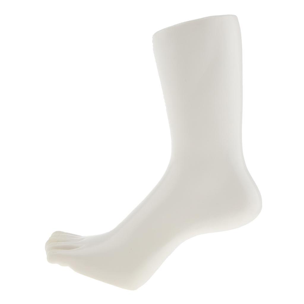 Foot Mannequin Dummy Mold Sandal Shoes Toe Rings Display Model White Left