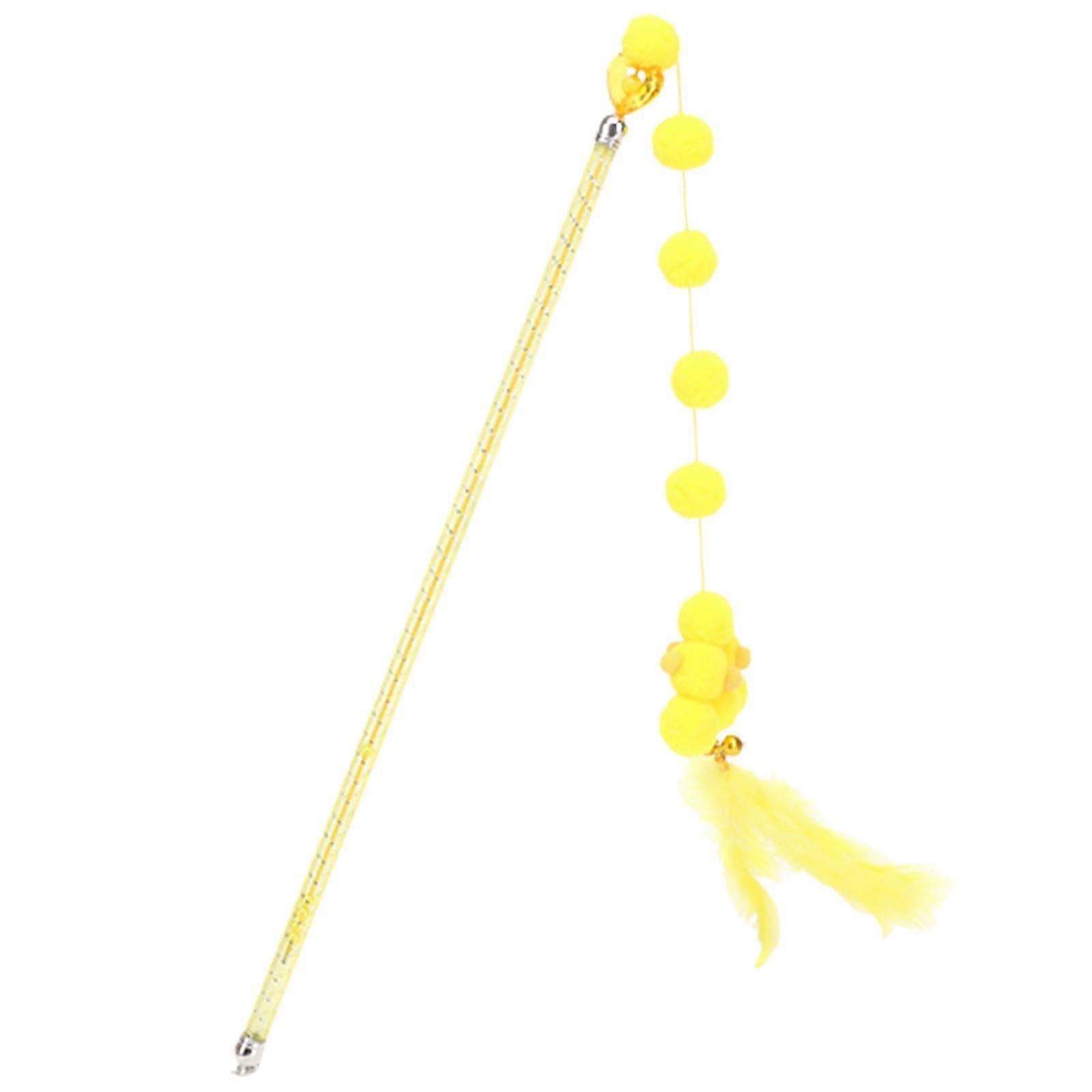Cat Teaser with Bell Interactive Toy Playing Toy Training Pet for Kitten