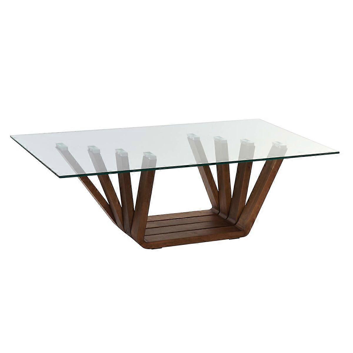 中心桌 DKD 家居装饰 水晶 胡桃木 铝 130 x 70 x 42 厘米