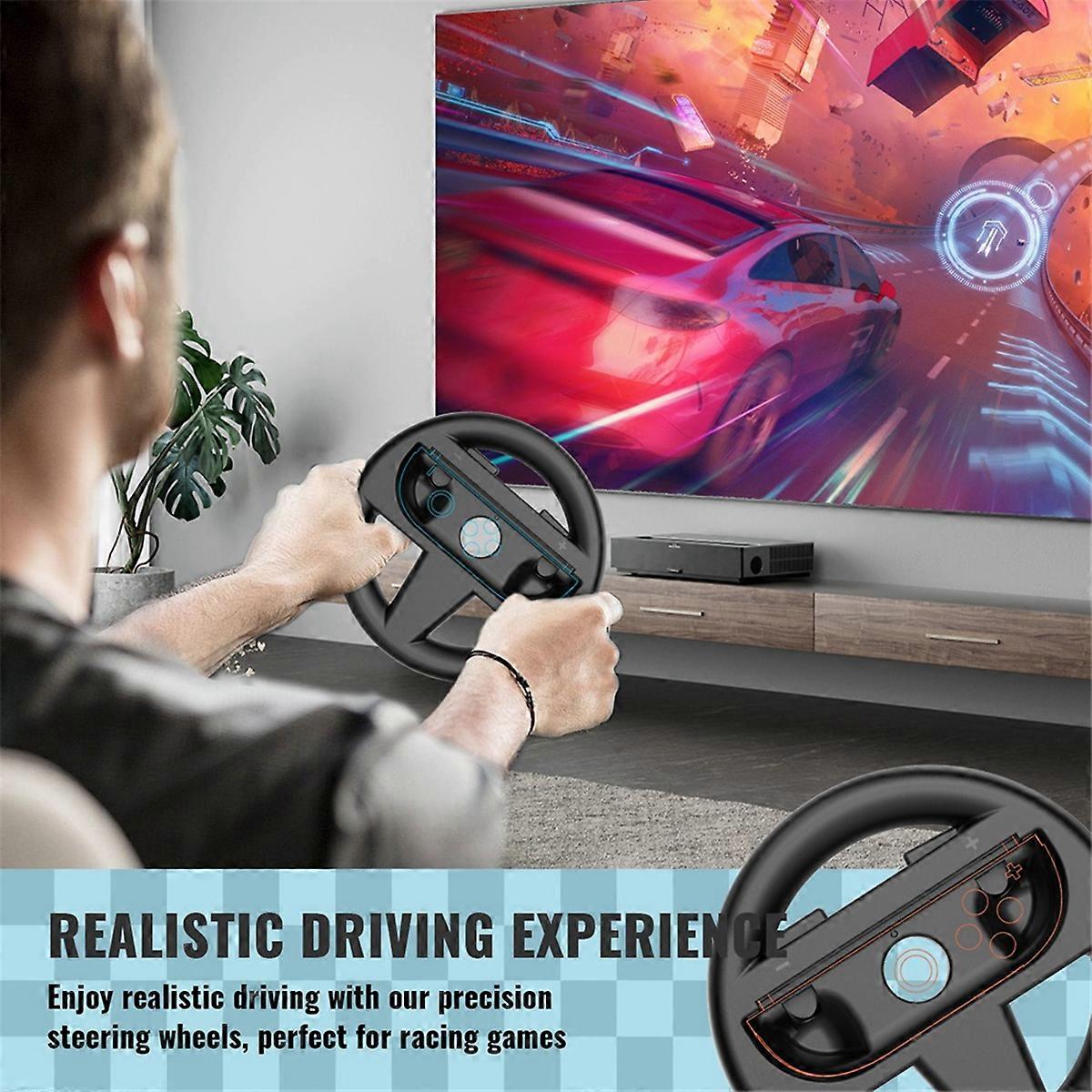 Left Right Game Steering Wheel Controller Handle Holder Grip JoyCon Controller Gamepad for Nintendo