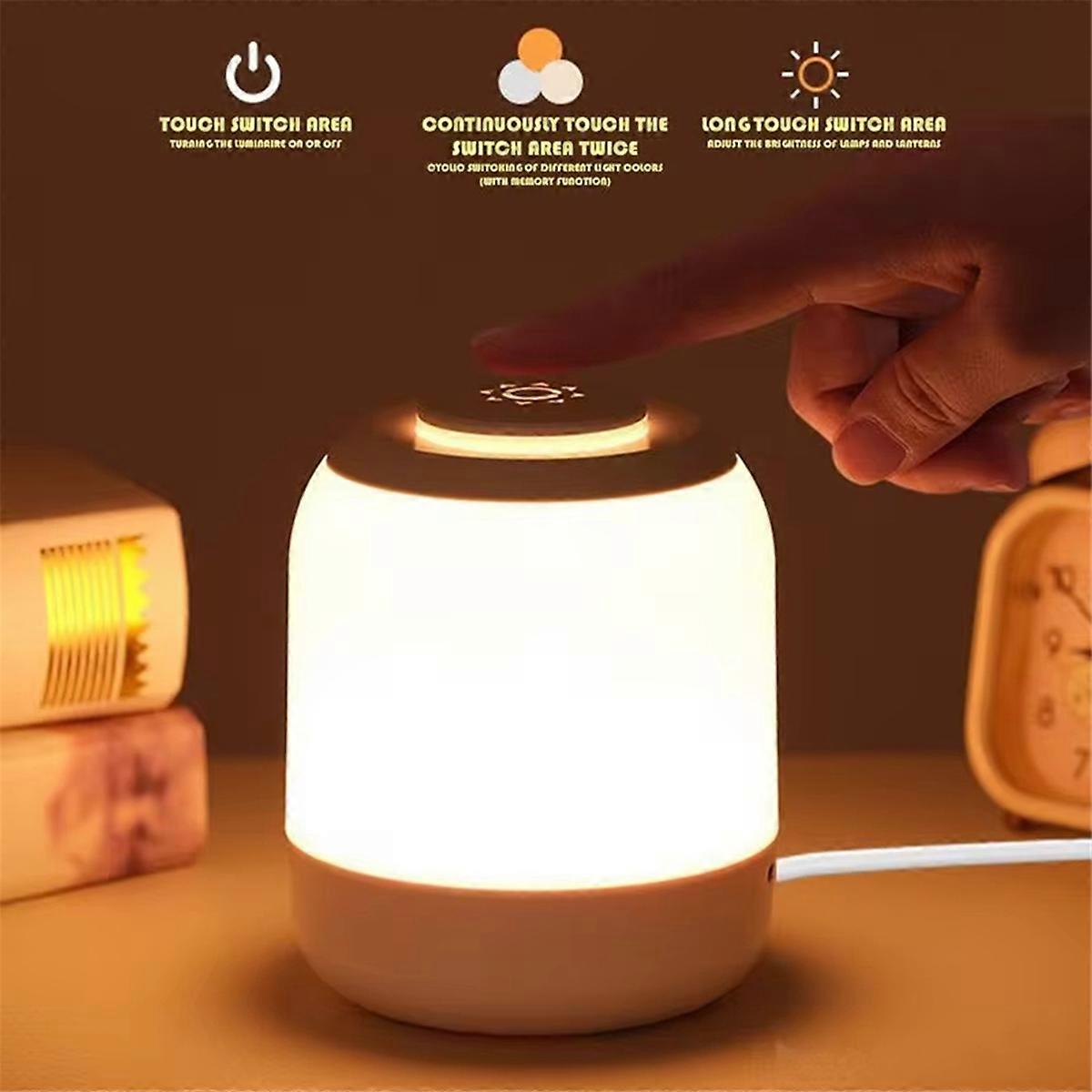 LED Night Light Touch Button Lamp Touch Button Night Light