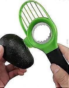 Avocado Slicer Kitchen Tool with Stainless Steel Blade and Non-Slip Handle for Easy Fruit Cutting and Pitting