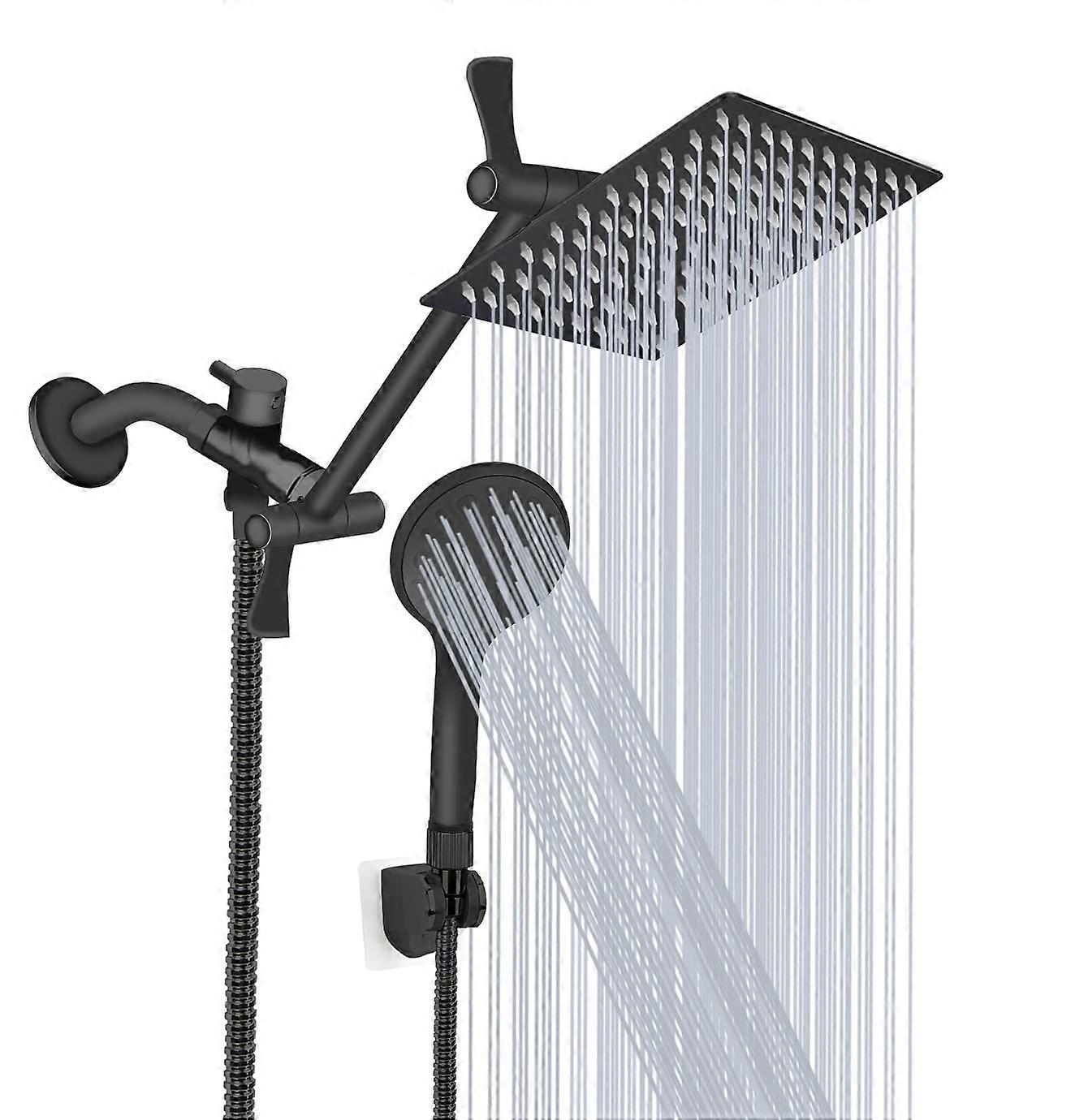 High Pressure Rainfall Handheld Shower Combo with Extension Arm for Bathroom 8''