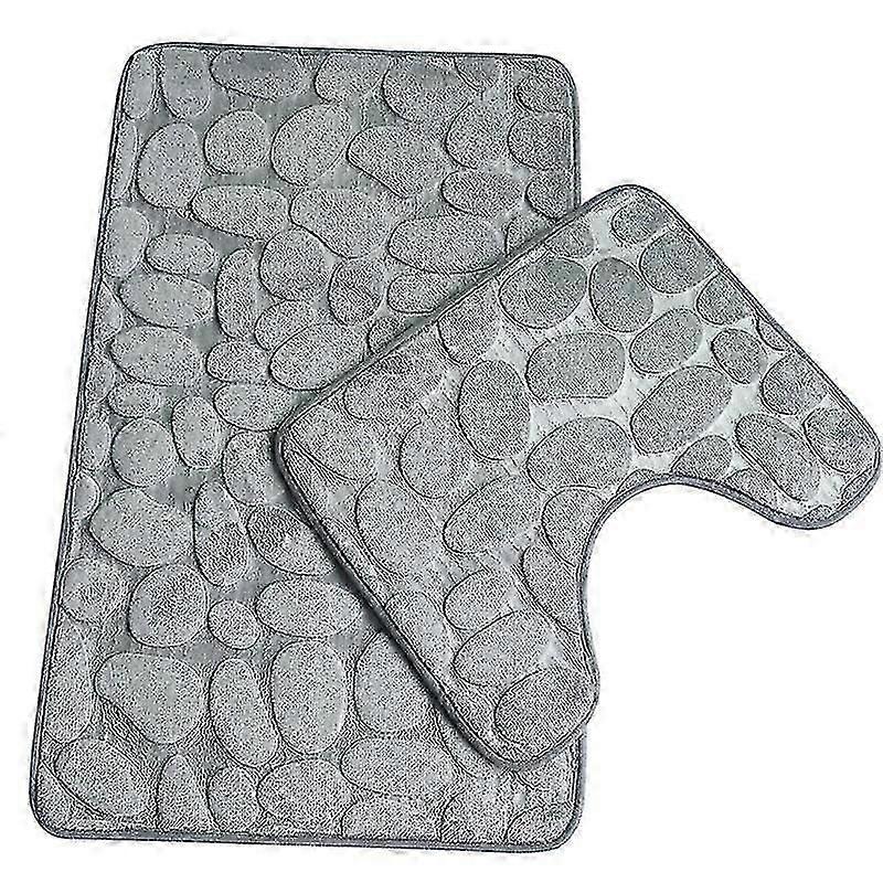 Bath Mat Non Slip Absorbent Shower Bathroom Rug Carpet 3d Pebble