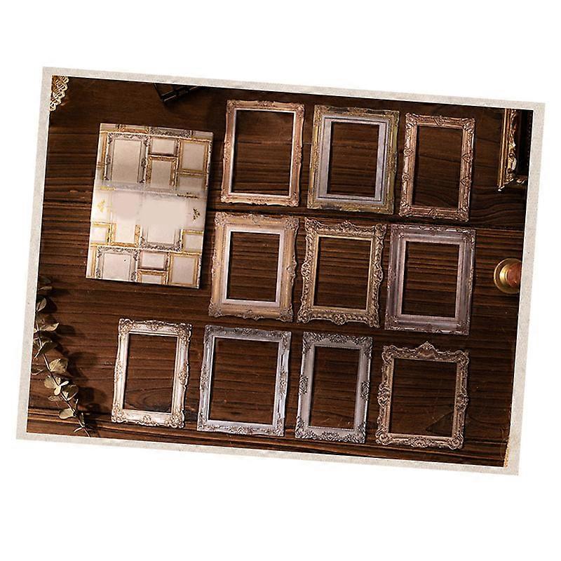 20 Sheets Vintage Embossed Paper Frame Borders for Scrapbooking