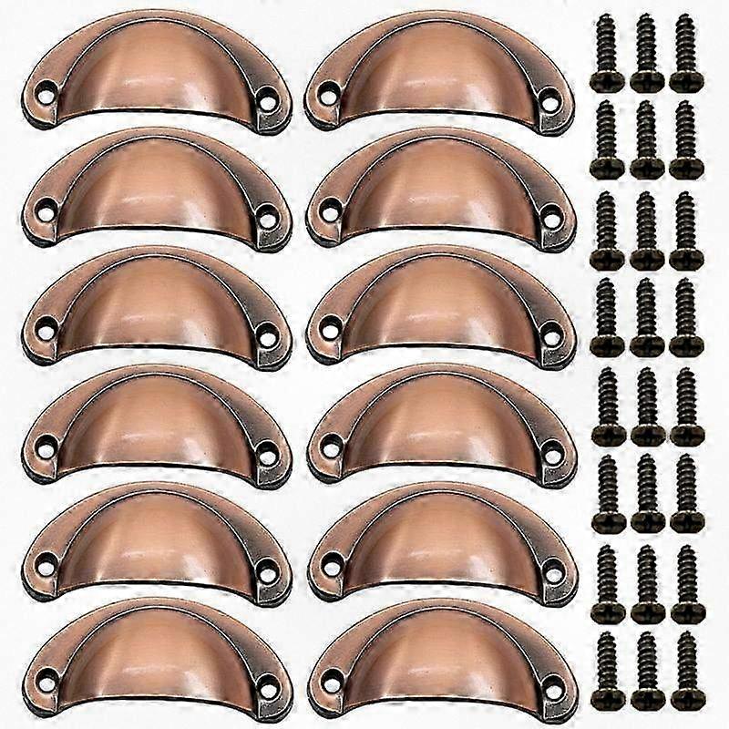 14PCS Half-Round Shell Pull Knobs, Cup Design Cabinet Handles