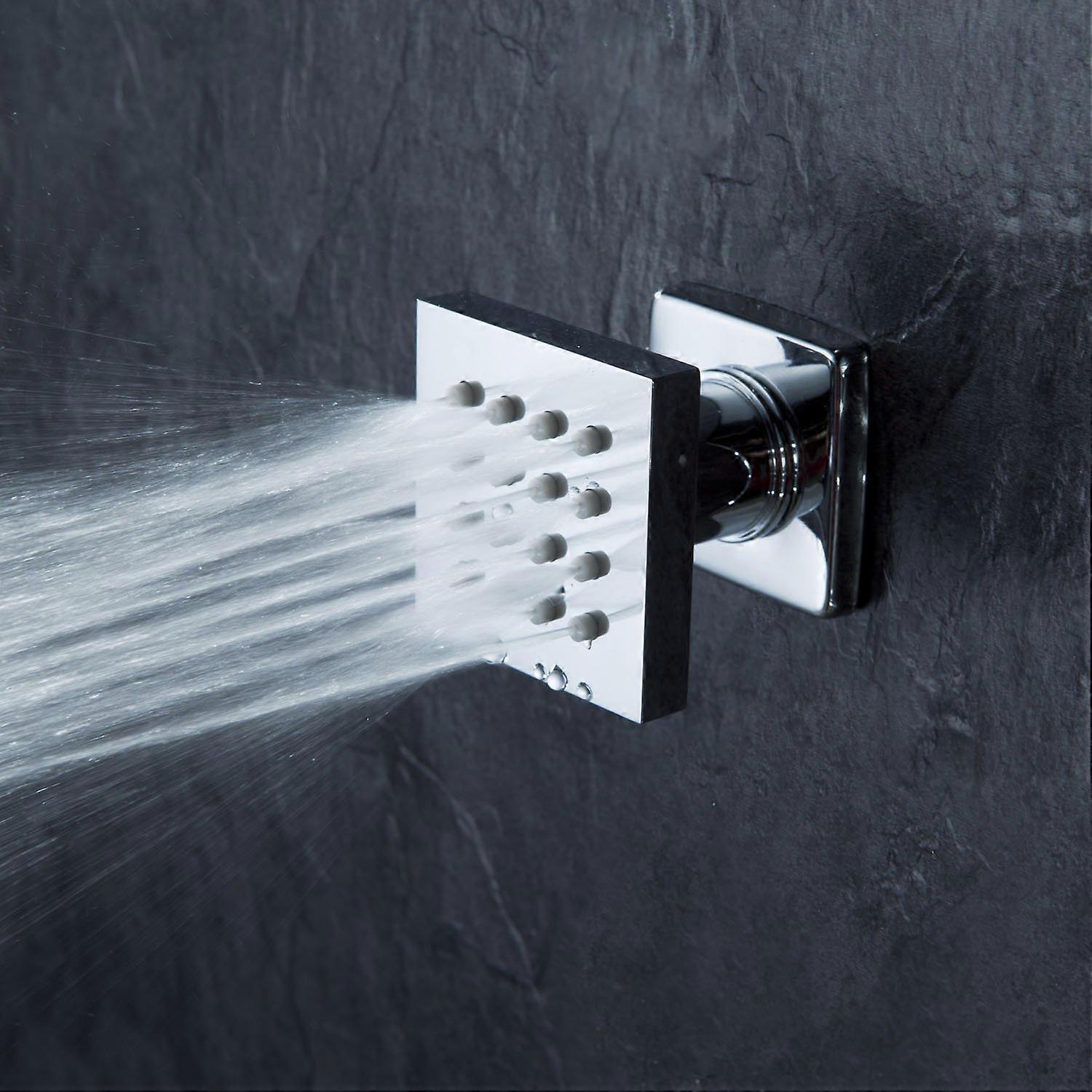 Cascada Modern Solid Brass Square Body Spray Shower Jets with 16-Nozzles in Polished Chrome Finish