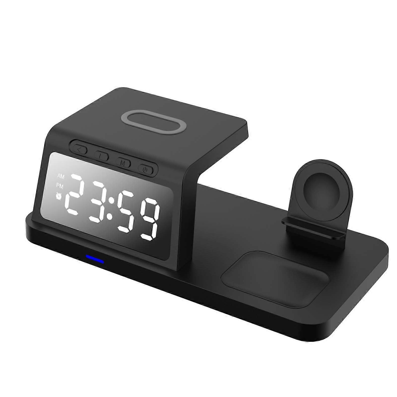 7 in 1 Charging Station with Clock, Wireless Charger, Alarm Clock, Fast Charger