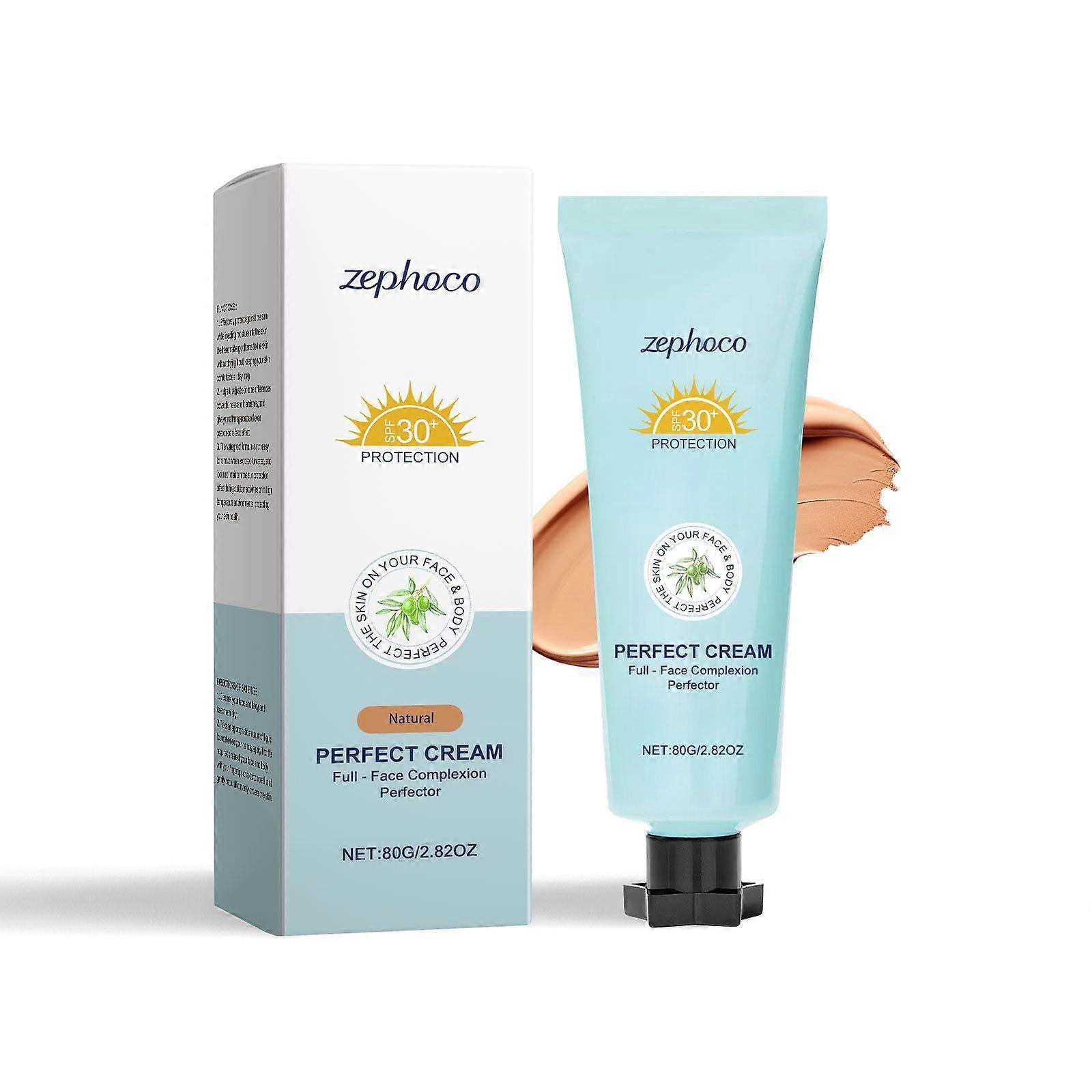 All-Over Complexion Perfector Cream with SPF 30+, Hydrating Full Coverage Concealer & Natural Shine Enhancer, Waterproof Tinted Highlighter for Shimme