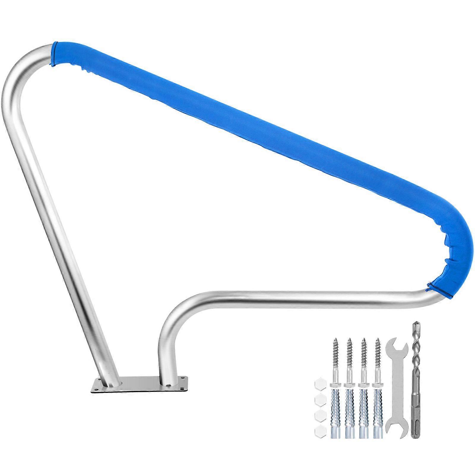 Ράγα πισίνας 48x36 κιγκλίδωμα λιμνών 304 ικανότητα φορτίων ανοξείδωτου 250LBS ασημένιο αντισκωτικό χειρολισθήρα πισίνας εξανθρωπισμένο χειρολισθήρα πισίνας