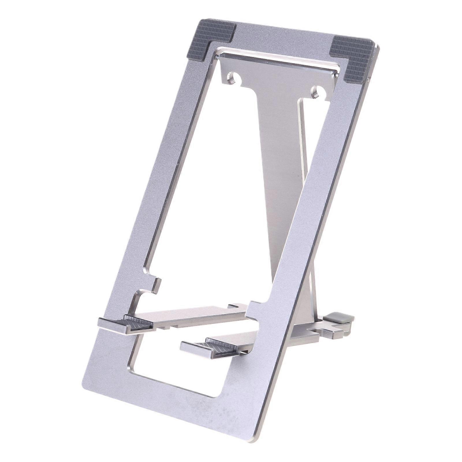 Portable Universal Lazy Sturdy Desktop Aluminum Alloy Mobile Phone Tablet Computer Stand for All Smartphone silver gray