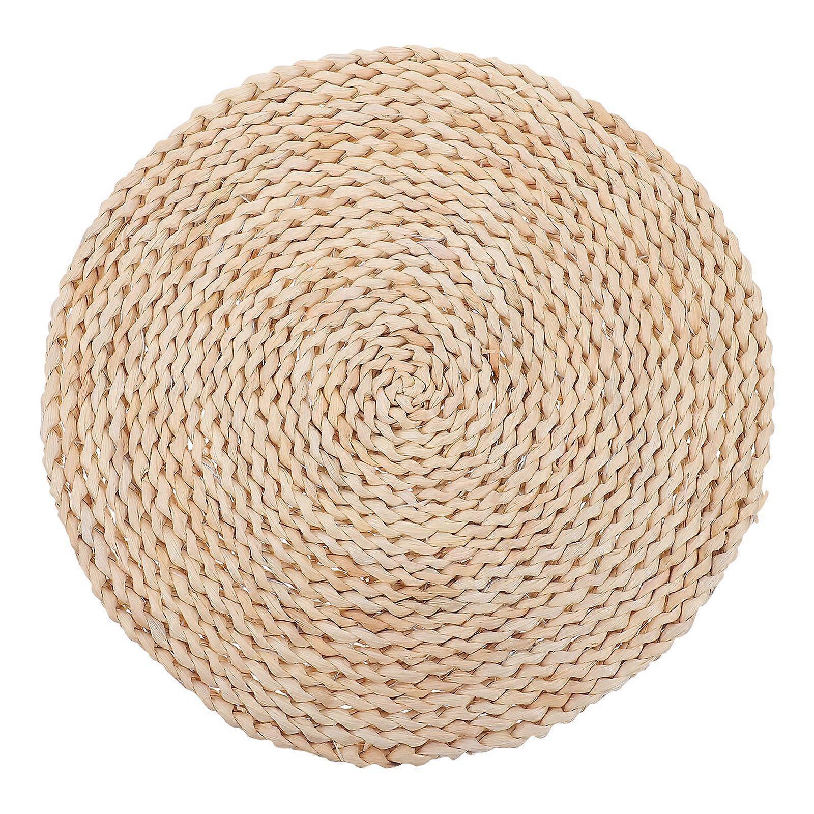 1pc Indoor Use Seat Cushion Weaving Craft Straw Pad Sitting Cushion Simple Pad