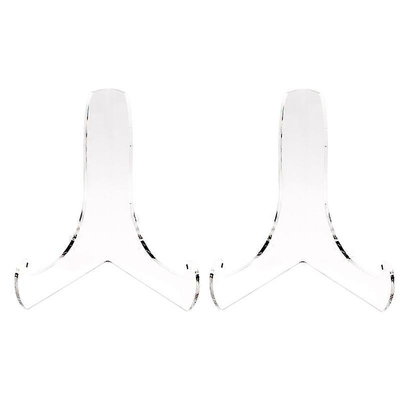 2 PCS Acrylic Transparent Display Shelf Bookshelf Plate Holders, Specification: 14.5x12x15.2cm