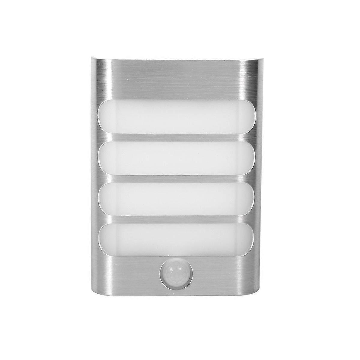 1W Wireless LED PIR Motion Sensor Activated Night Light Battery Powered Wall Lamp Warm White