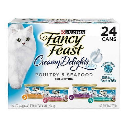 Purina Fancy Feast Creamy Delights Variety Poultry And Seafood Cat Food, 3 Oz