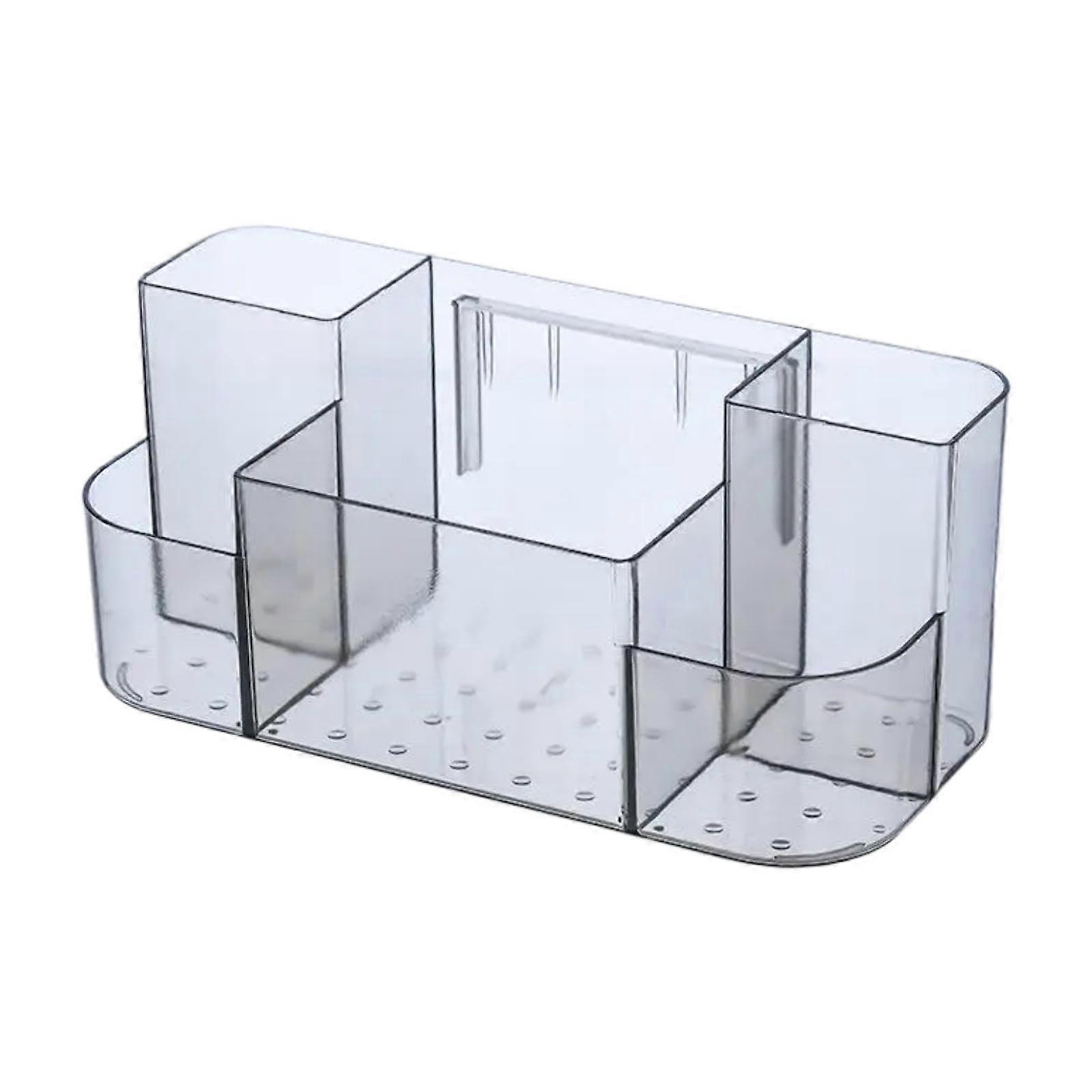 Wall Bathroom Shelf Skincare Organizer Gray Multiuse No Drill Toiletry Storage Rack for Countertop and Cosmetic Display