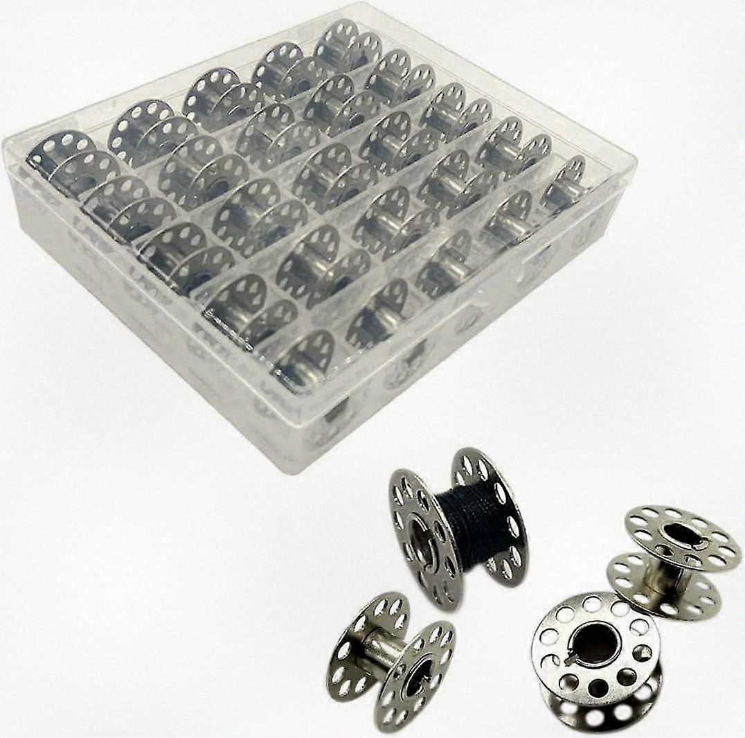 25 Universal Sewing Machine Bobbins with Storage Box - Compatible with Class 15 Models