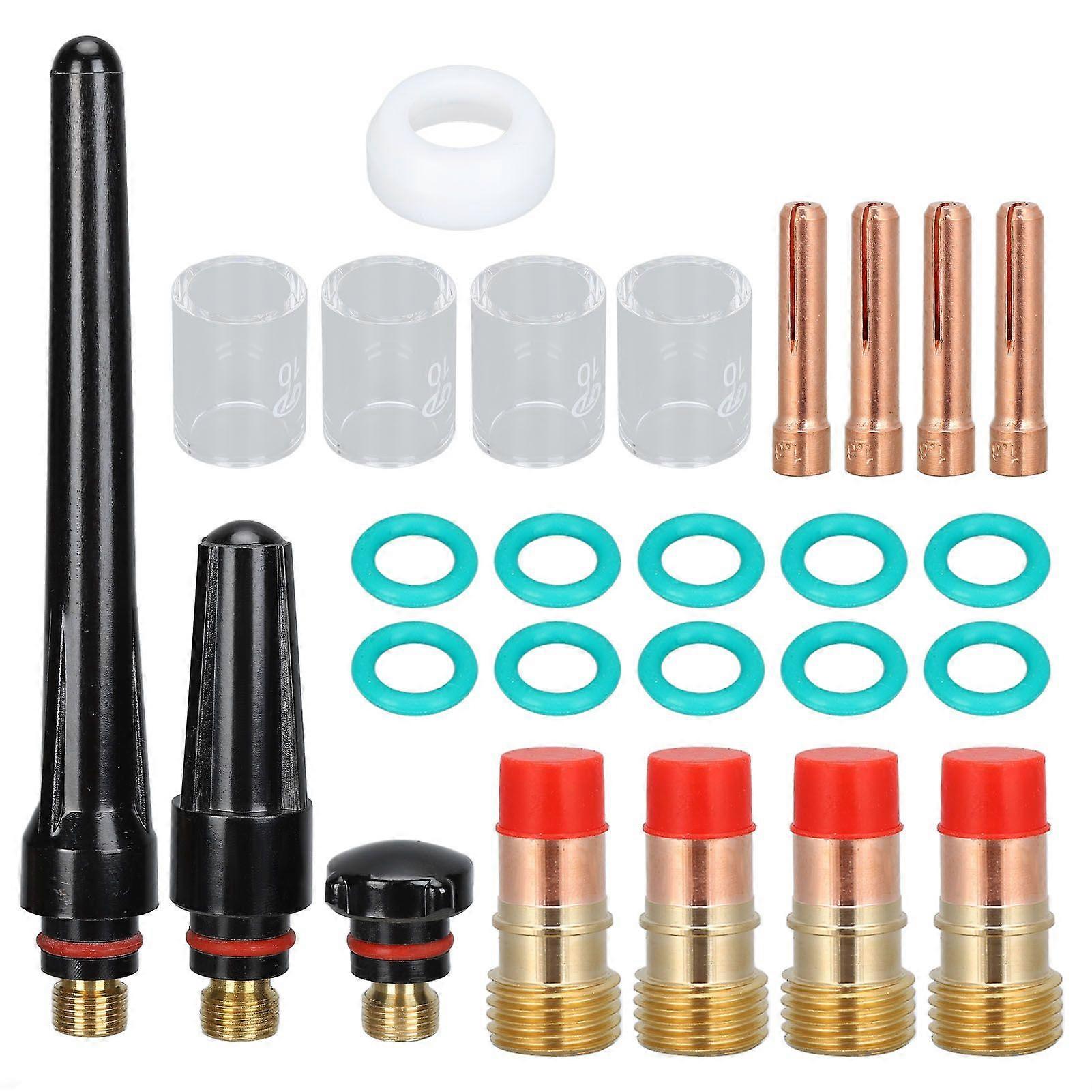 TIG Welding Parts Electrode Collet Glass Cups Washer Torch Consumables for WP17 WP18 WP26