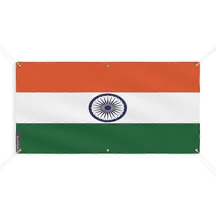 India Flag Banner 6 Grommets 40x80cm Polyester