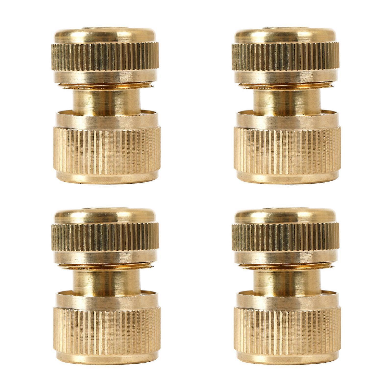 Garden Hose Connectors Solid Brass Quick Connect Garden Hose Connector 2 Sets Easy Fast Hose Connection
