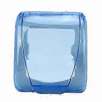 Universal 86 Type Socket Waterproof Box Transparent Wall Switch Protection Box for Blue Bathroom