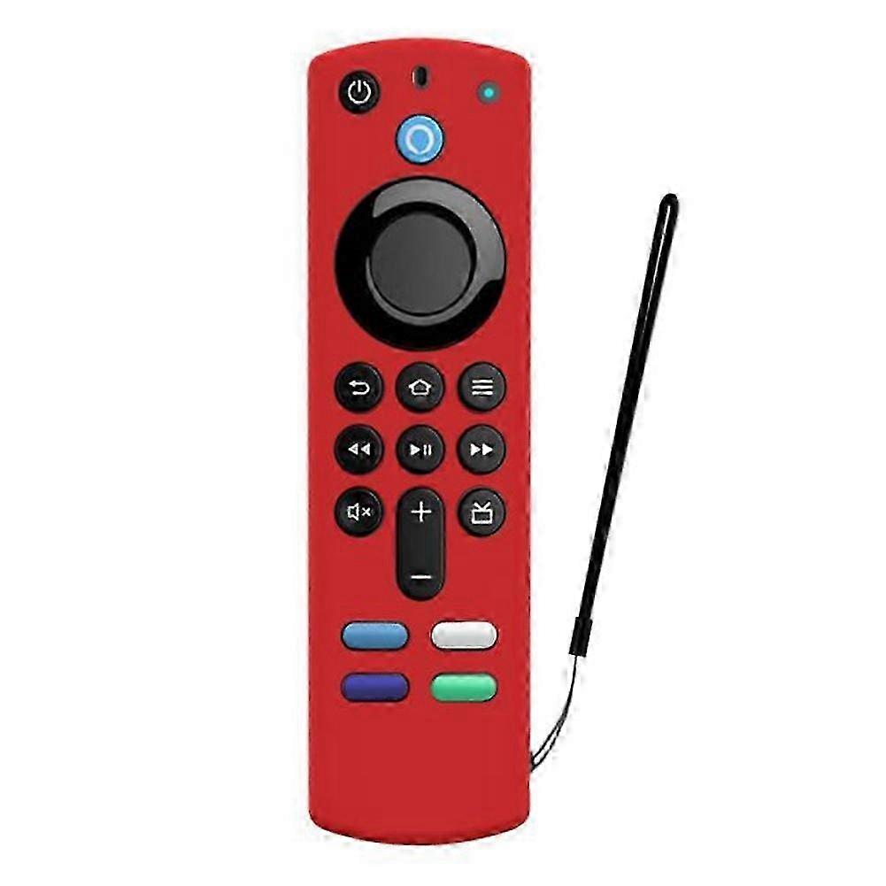 Silicone Remote Control Cover for 4K 3Rd Gen 3Rd Generation Anti- Remote Protector Case(Red)