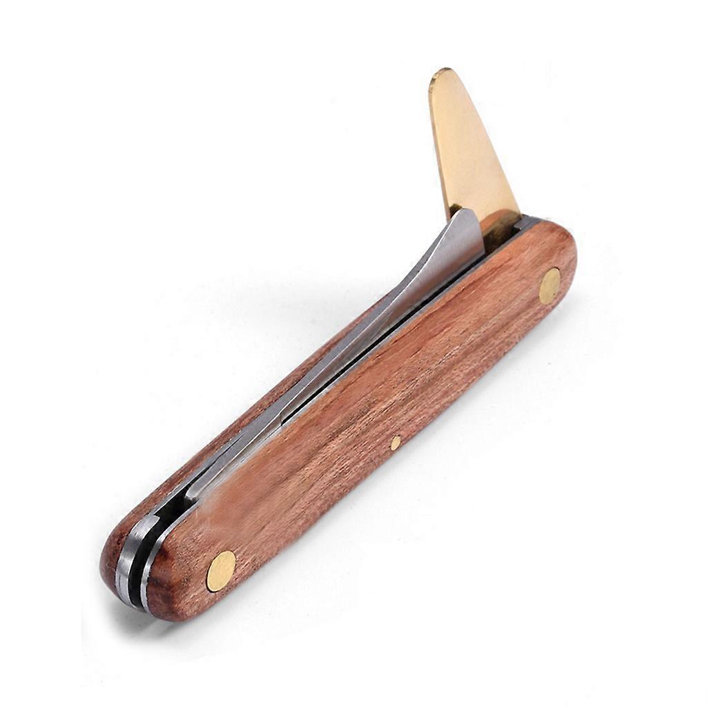 Multi-function Garden Grafting Clippers Tool Pruner Kit for Fruit Tree Grafting with Huali Wood Handle Foldable