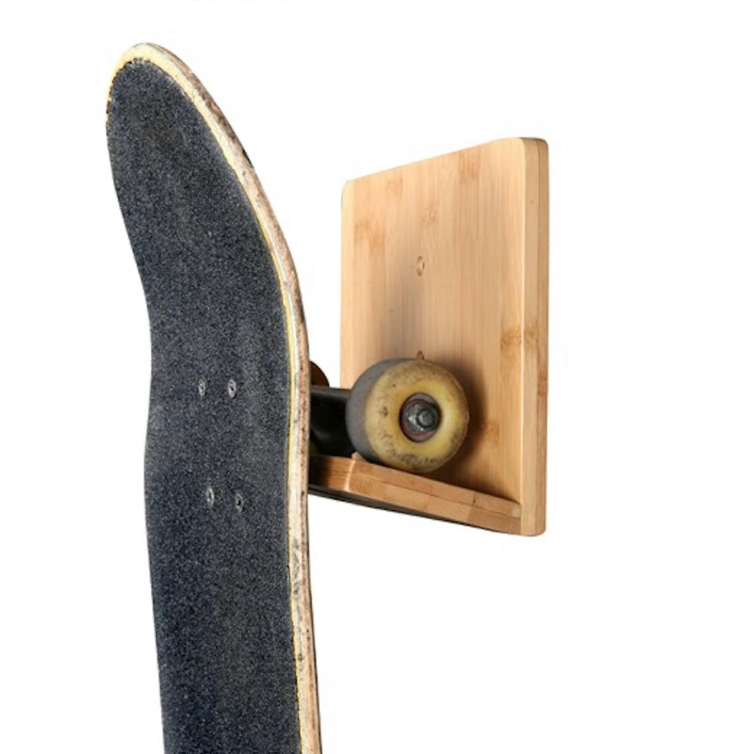 Bamboo Skateboard Wall Mount Holder