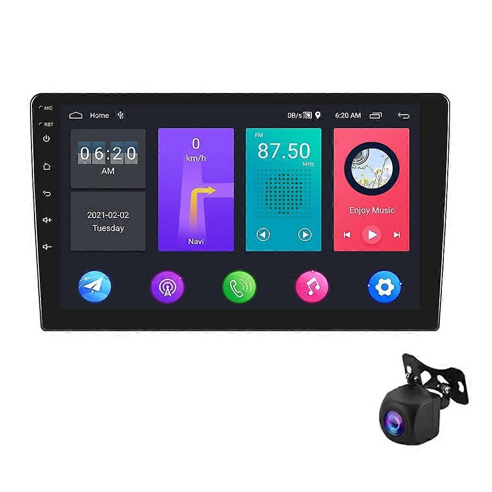 A2798 9 Inch Android WiFi 2+32G Central Control Large screen Universal Car Navigation Reversing Video Player, Style:Standard+AHD Camera
