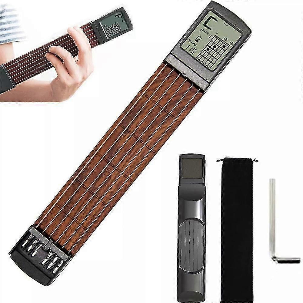 Φορητή κιθάρα τσέπης Εκπαιδευτής χορδών Εργαλεία εξάσκησης κιθάρας Εργαλεία χορδών LCD Αξεσουάρ κιθάρας για αρχάριους dropship