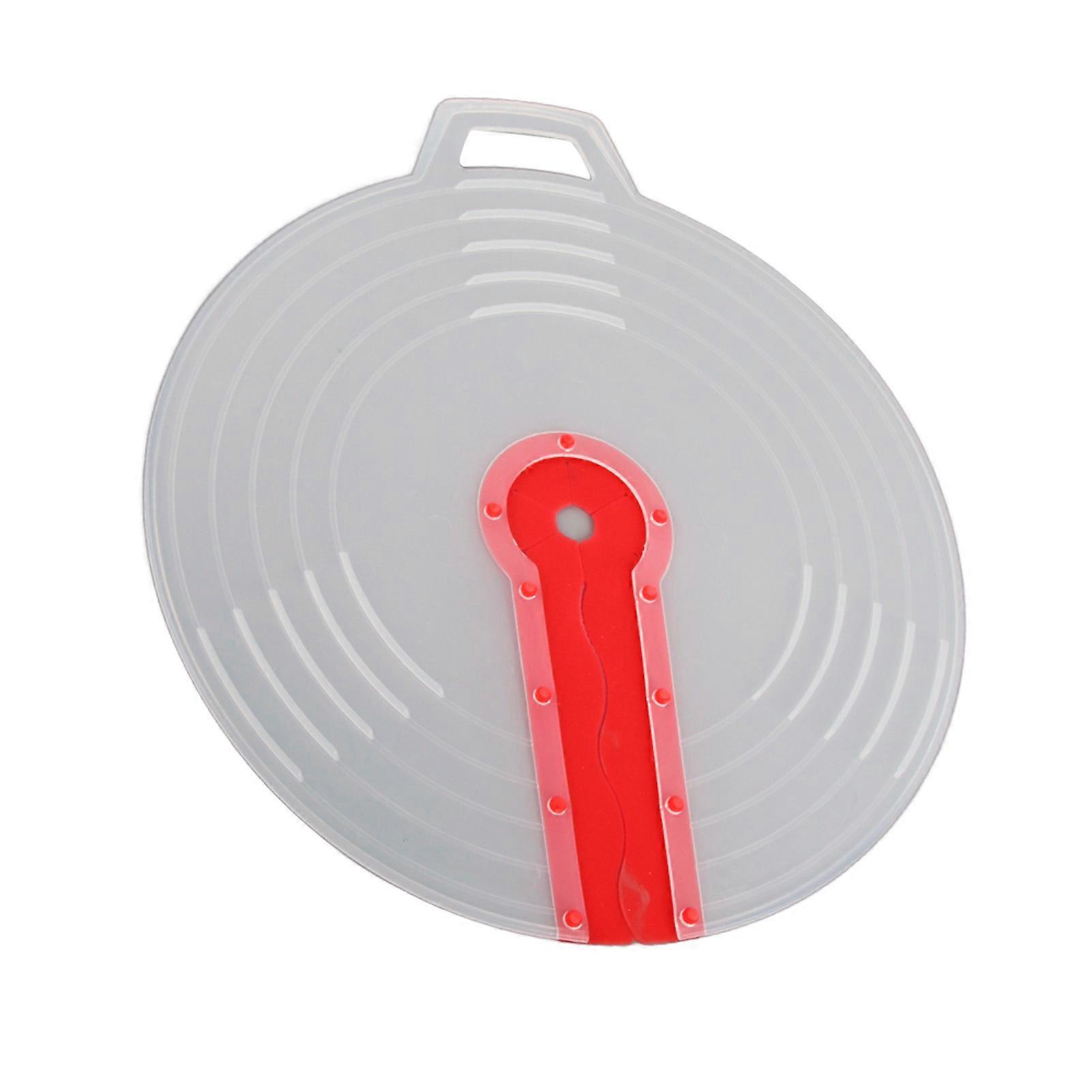 Anti-Splash Whisking Lid Plastic Egg Beating Milk Frothing Cover Durable Transparent Design Easy to Use Lightweight Red and Clea