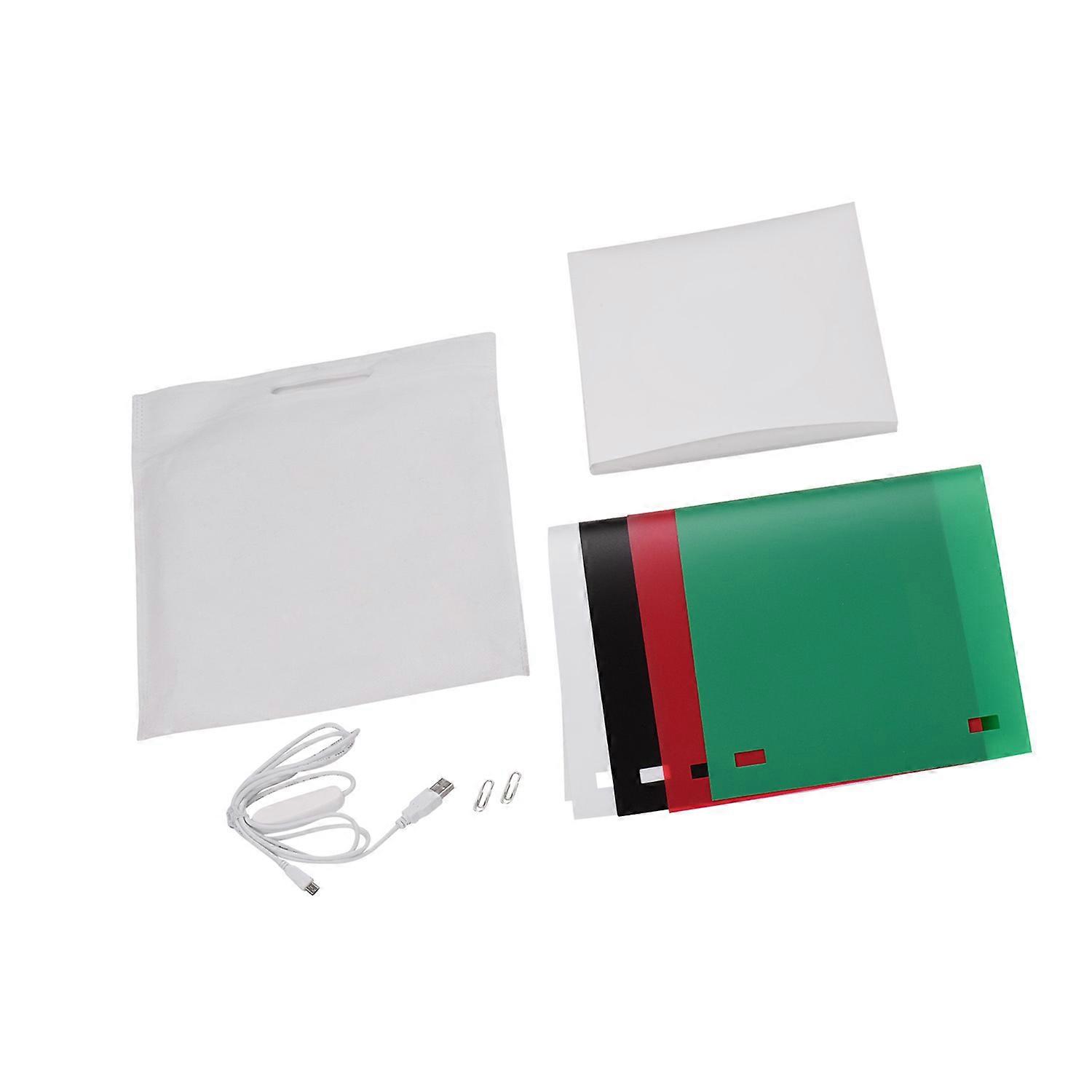 Compact Foldable LED Photo Studio Light Box with Adjustable Brightness & Backdrops