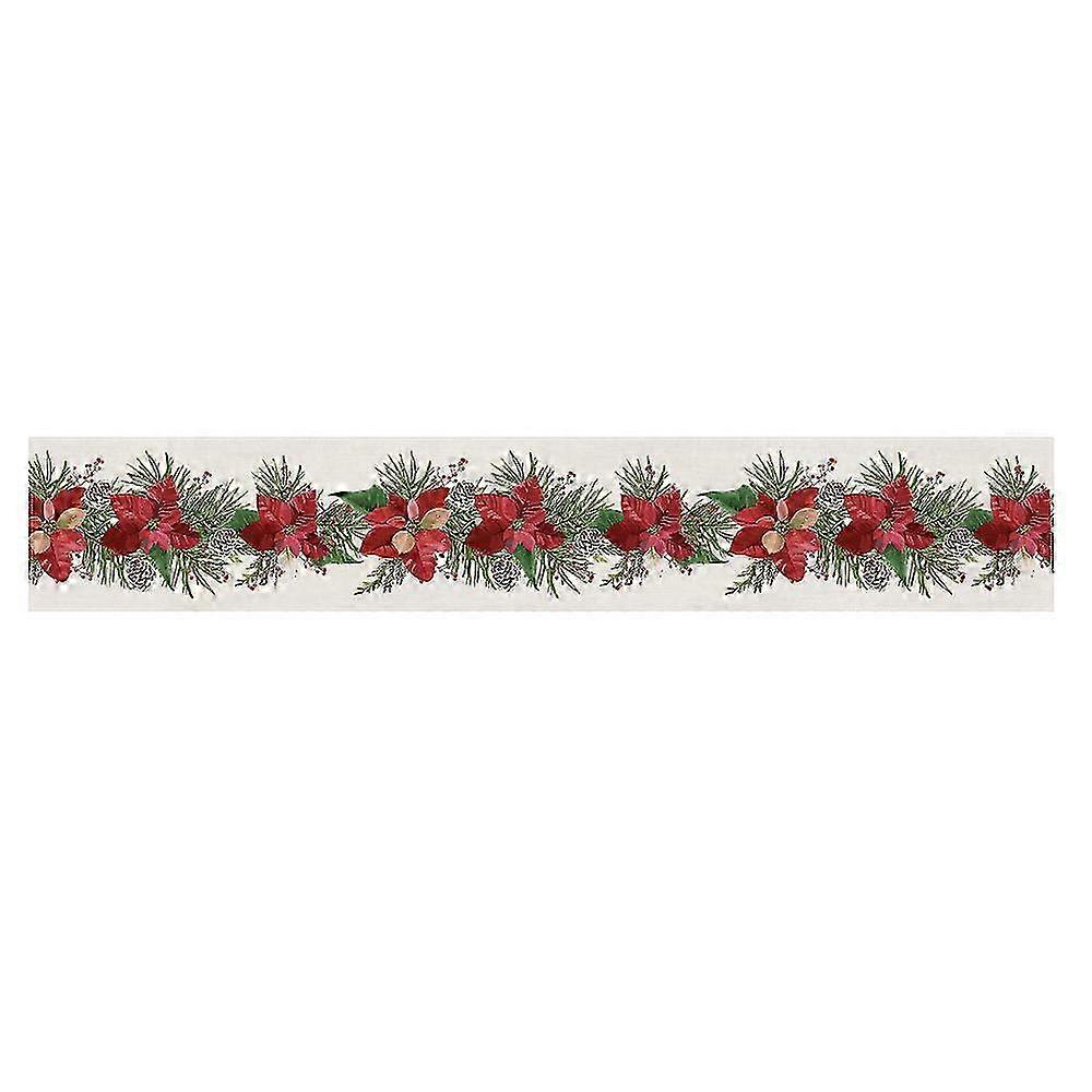 Linen Snowman Design Table Runner for Festive Dining Decor