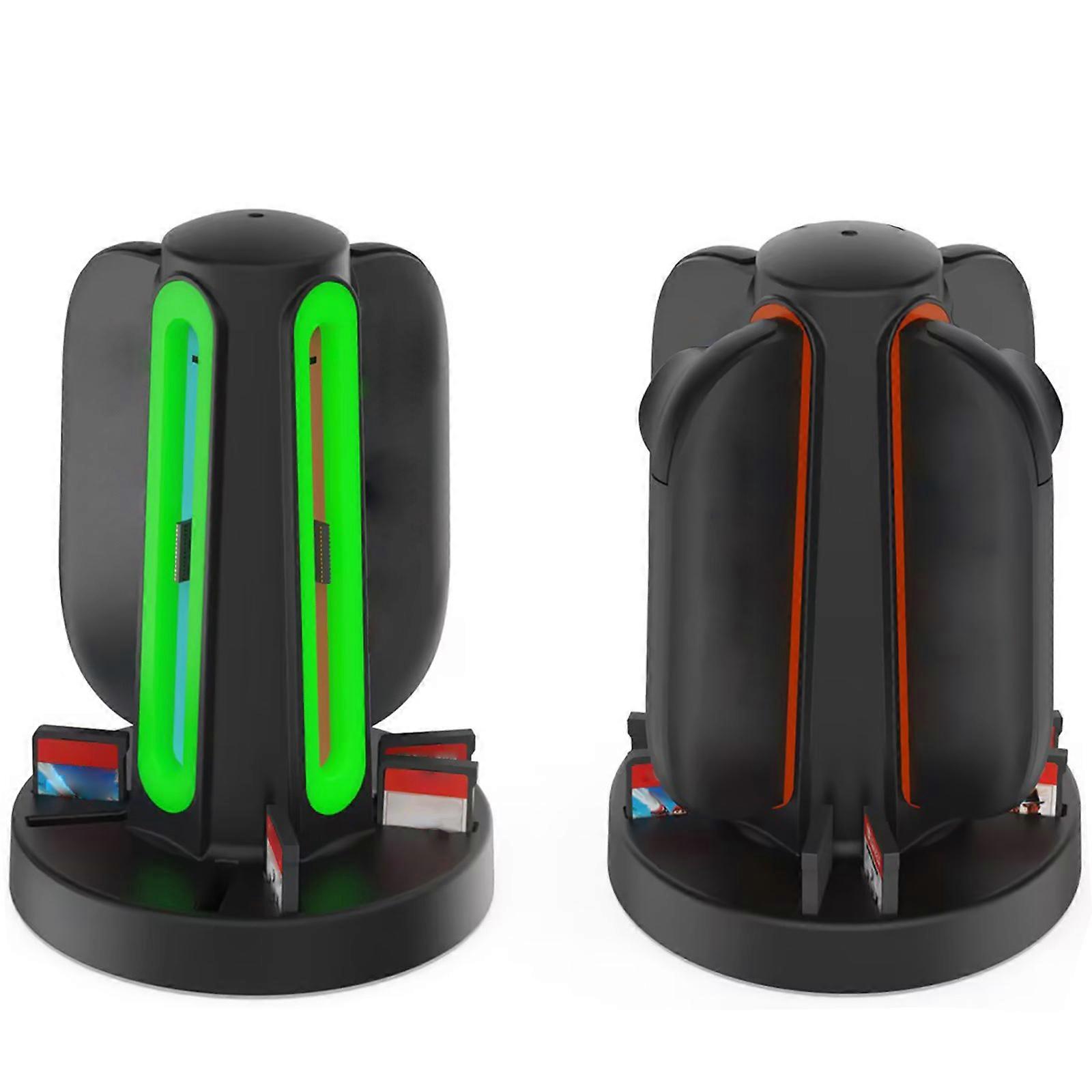 Replacement Game Controller Charging Station 4 in 1 with LED Light Charging Cable Charging Dock for Game Controller Multicolor