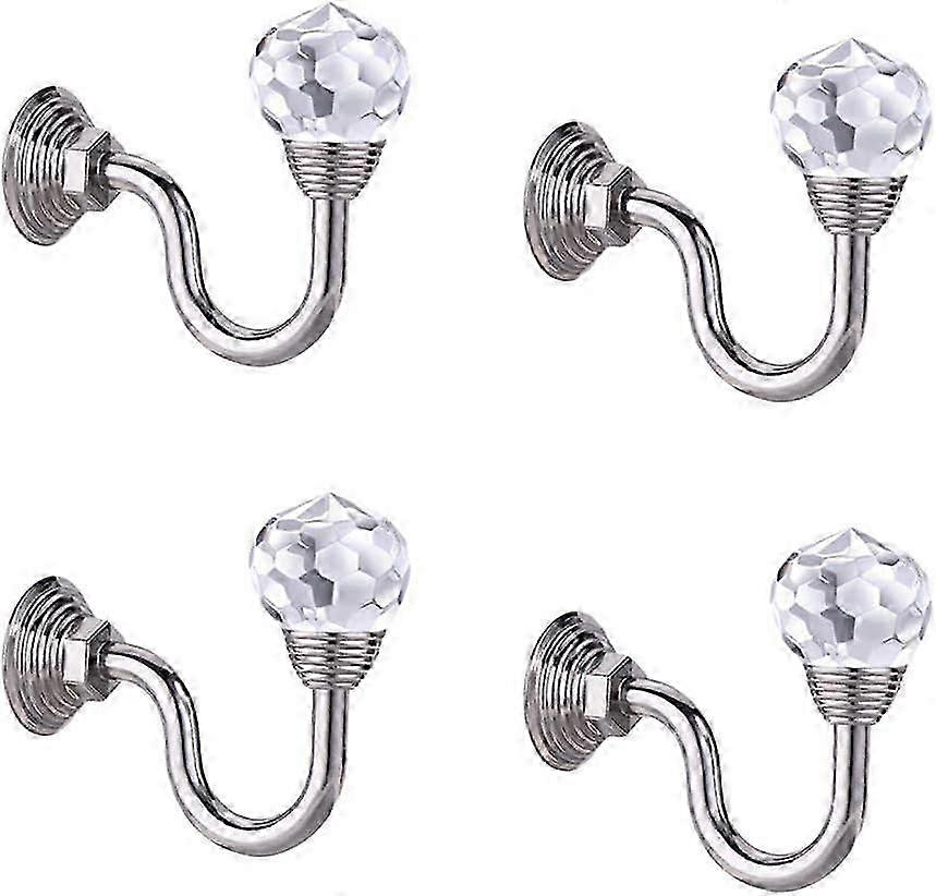 4 Adet Kristal Perdelik Tiebacks Kancalar Püskül Tutucular