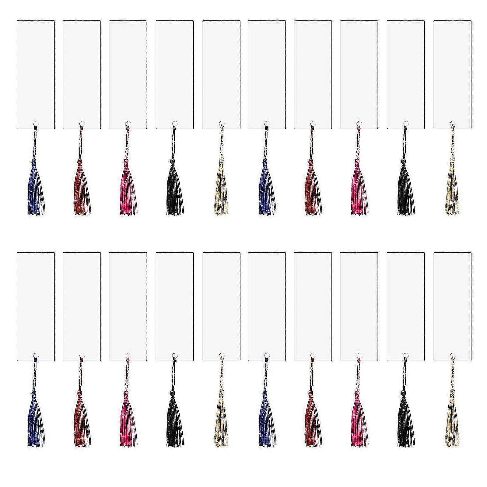 20pcsブックマークエポキシセットカラフルなタッセルDIYクラフト女性卒業ギフト