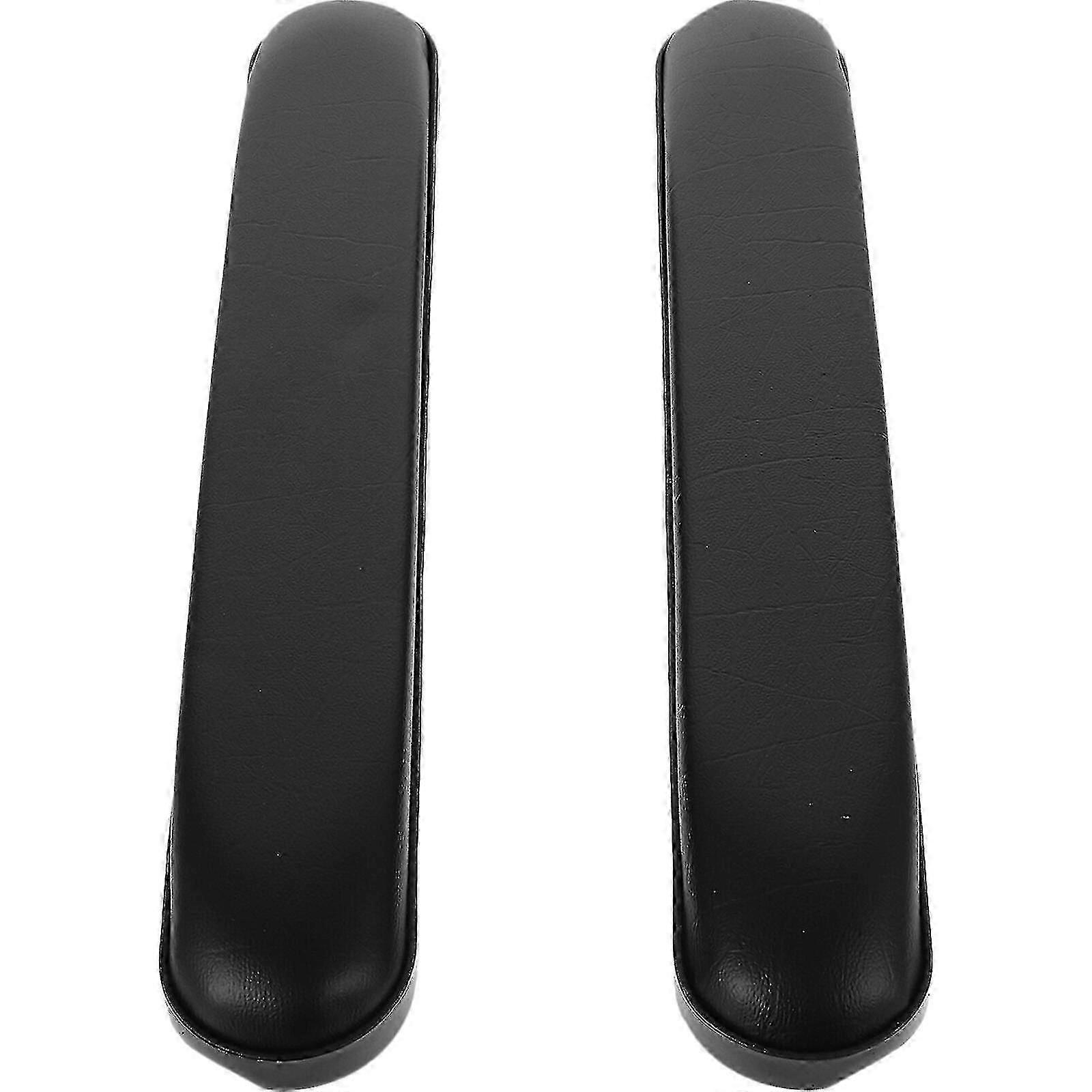 2 stk universelle rullestol armlene puteputer, lang PVC svamp erstatning for pasientbehandling, svart