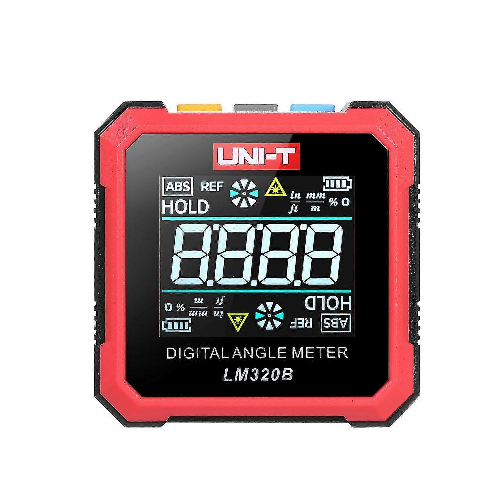 LM320B Portable Inclinometer with Digital Display 4*90 High Precision Electric Level Meter Digital Protractor with Absolute Measurement Relative