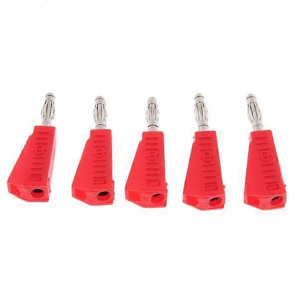 4x5Pieces 4mm Banana Plug for Test Probes Instrument Meter Connector red