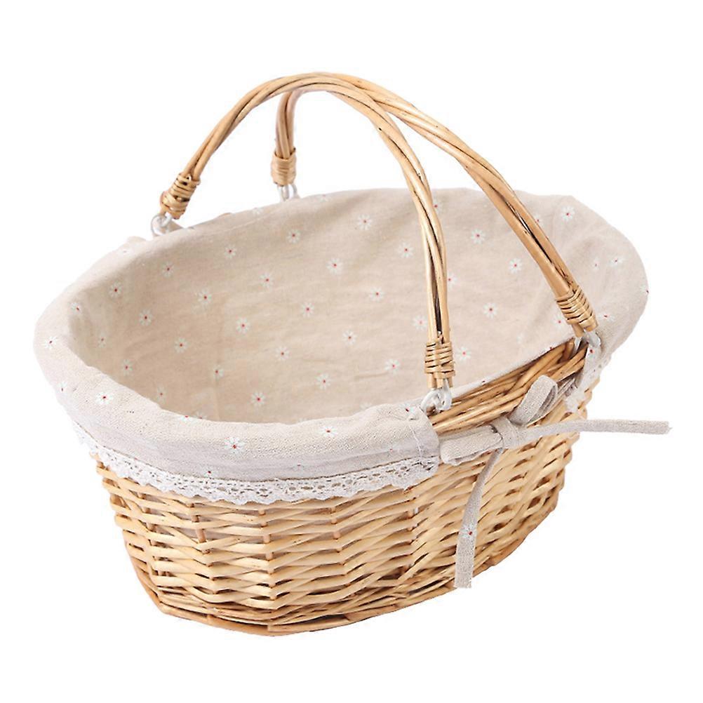 Wild Picnic Basket Handwoven Willow Storage Basket for Storage Use