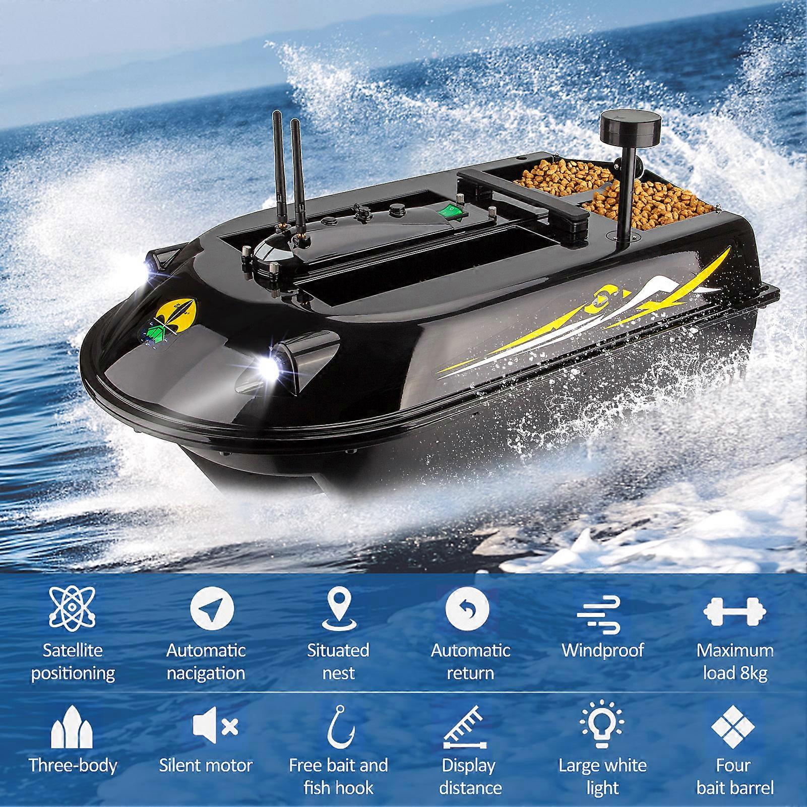 GPS RC Fish Bait Boat 8kg Load with 600M Remote Control Sea Fishing Bait Boat
